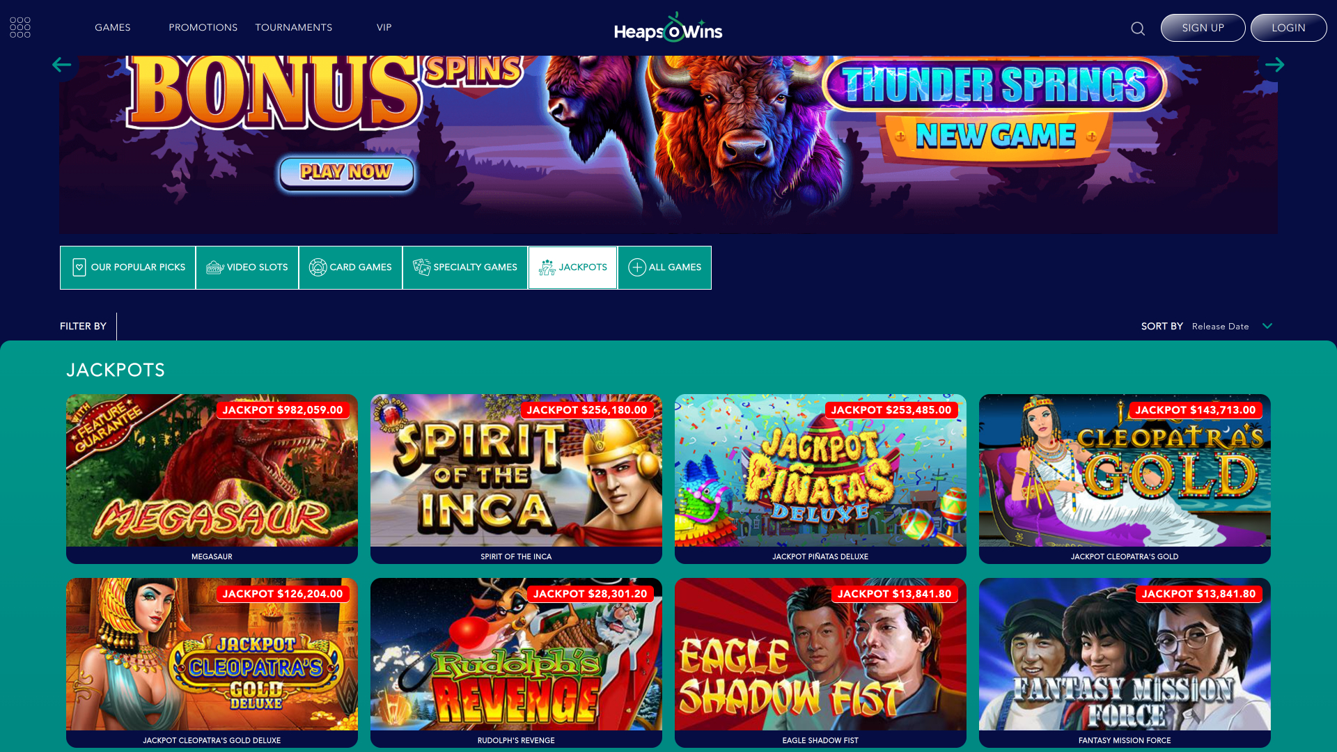 Heaps O Wins Casino promotions – welcome bonus